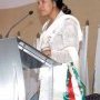 L'édile de Bongatsara, représentante de tous les maires, en plein discours.