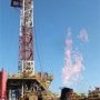 La flamme de gaz dans la journée