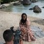 La Ministre Nadine RAMAROSON à la plage de son hôtel lors d'une (...)